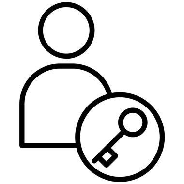 Basit UI profili simgesi, vektör illüstrasyonu