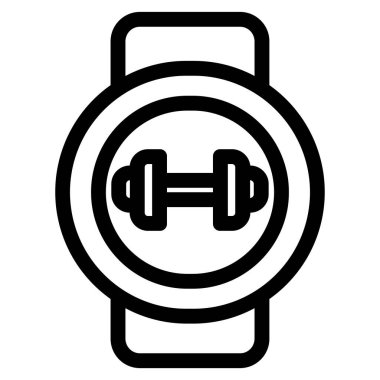 Basit Smartwatch simgesi, vektör illüstrasyonu