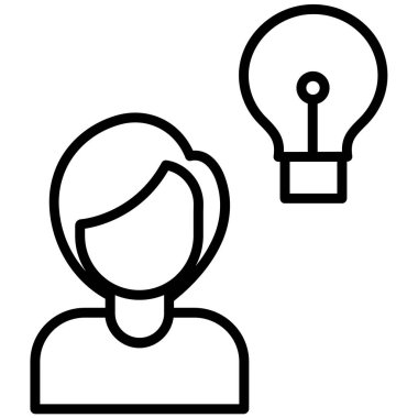 Fikir simgesinin vektör illüstrasyonu