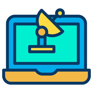 dizüstü bilgisayar simgesi, vektör illüstrasyonu