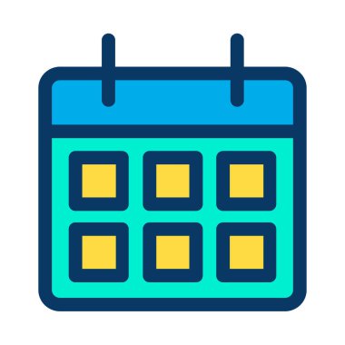 Takvim simgesi vektör illüstrasyonu