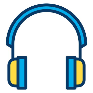 kulaklık simgesi, vektör illüstrasyonu