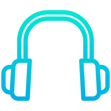 kulaklık simgesi, vektör illüstrasyonu