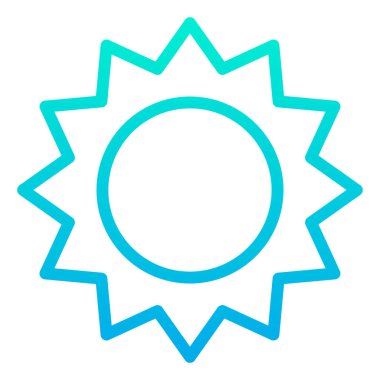 Güneş, beyaz arkaplanda basit vektör simgesi