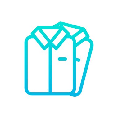 Gömlek, beyaz arkaplanda basit vektör simgesi