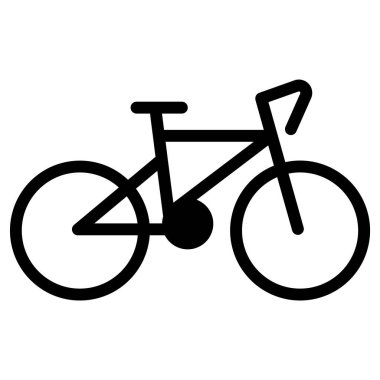 bisiklet, basit düz vektör simgesi