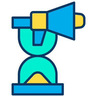 Zaman basit simgesi, vektör illüstrasyonu