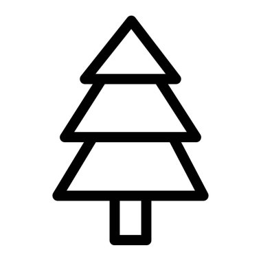 Basit ağaç simgesi, vektör illüstrasyonu