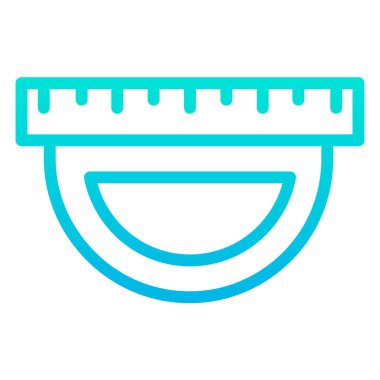 vektör simgesi, ölçüm cetvelinin basit illüstrasyonu 