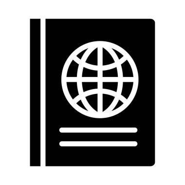 Pasaport. Web simgesi basit illüstrasyon