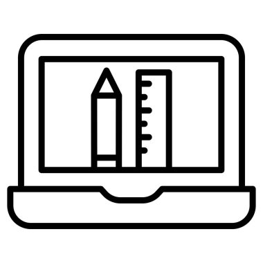 Eğitim. Web simgesi basit illüstrasyon