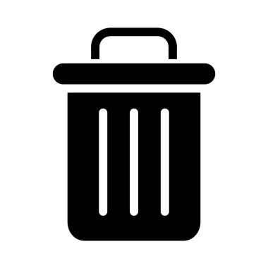 Çöp simgesinin vektör illüstrasyonu