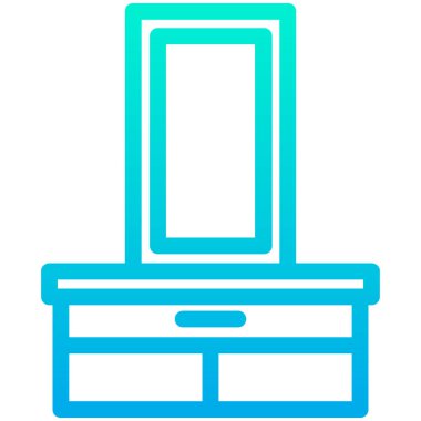 Tablo basit simgesi, vektör illüstrasyonu