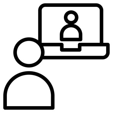 kullanıcı. Web simgesi basit illüstrasyon