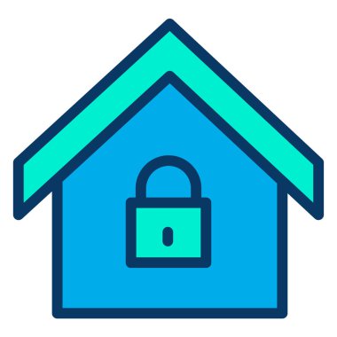 ev kilidi, vektör kabartma çizimi