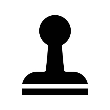 Beyaz arkaplanda izole edilmiş minimalist vektör simgesini damgala