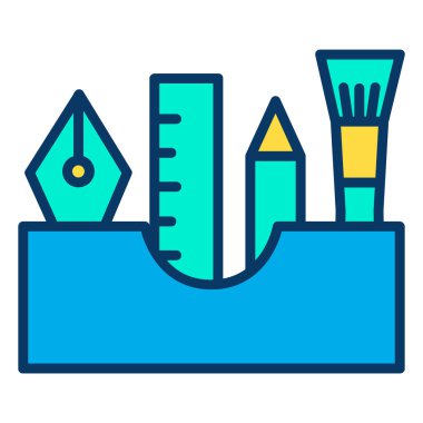 Beyaz arkaplanda basit vektör simgesi araçları