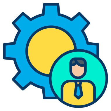 yönetim web simgesi basit illüstrasyon