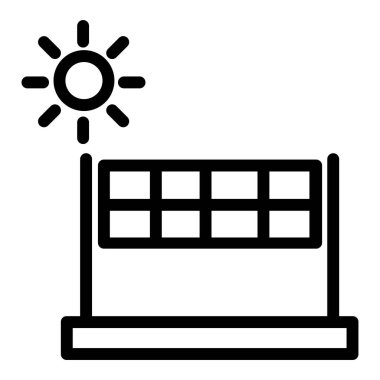 Beyaz arkaplanda basit plaj vektör resimleme