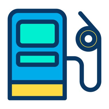 Beyaz arkaplanda basit gaz vektör resimleme