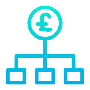 Beyaz üzerinde izole edilmiş pound minimalist vektör simgesi 