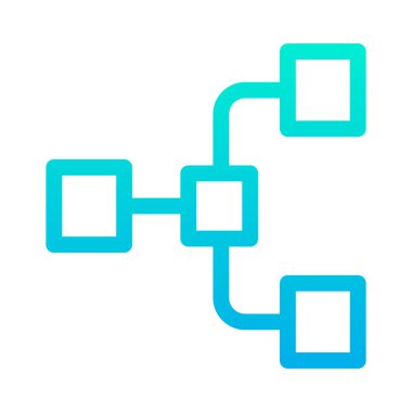 akış ağ simgesi, vektör illüstrasyonu