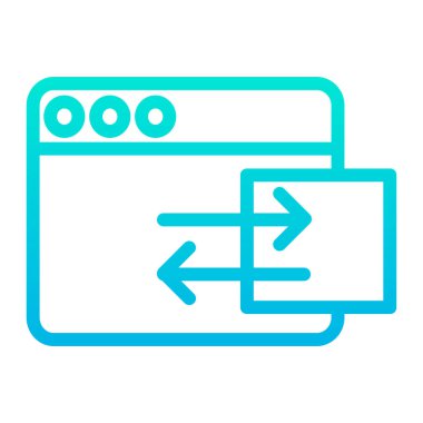 Tarayıcı. Web simgesi basit illüstrasyon