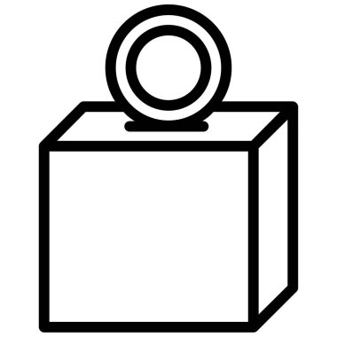 Kutu. Web simgesi basit illüstrasyon