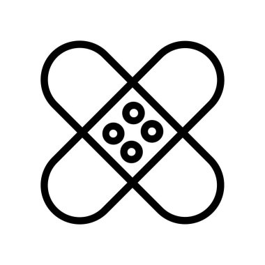 vektör bandaj tıbbi simgesi, basit işaret