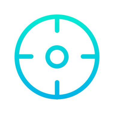 Beyaz arkaplandaki basit vektör simgesini hedef al