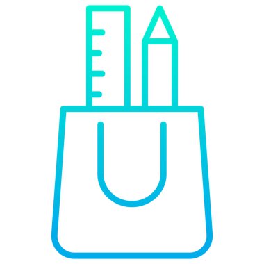 Kalem. Web simgesi basit illüstrasyon