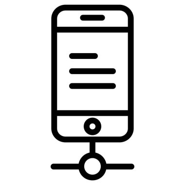 Cep telefonu. Web simgesi basit illüstrasyon