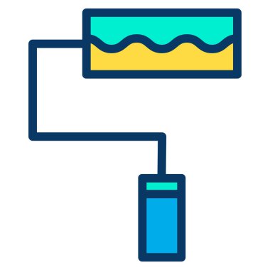 Vektör simgesi, basit bir resim çizimi, boya fırçası