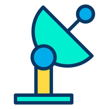 Uydu. Web simgesi basit illüstrasyon