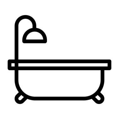 Banyo yap. Web simgesi vektör illüstrasyonu