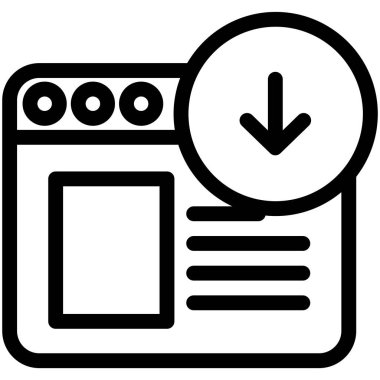 İndir. Web simgesi basit illüstrasyon