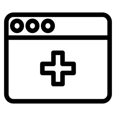 ekle. Web simgesi basit illüstrasyon