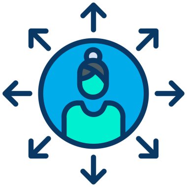 Yönetim. Web simgesi basit illüstrasyon