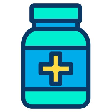 İlaç şişesi vektör simgesi