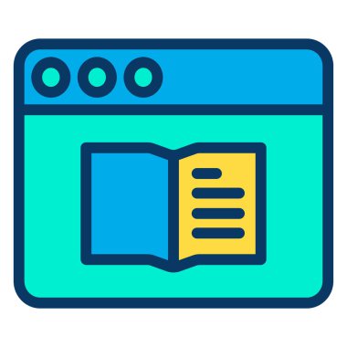 Kitap. Web simgesi basit illüstrasyon