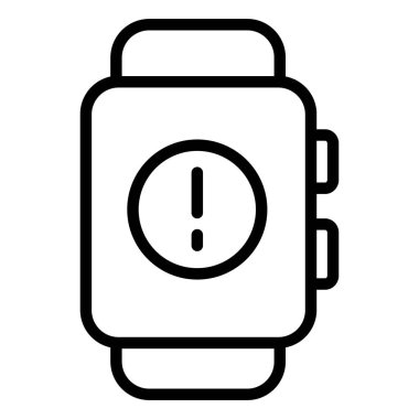 Basit Smartwatch simgesi, vektör illüstrasyonu