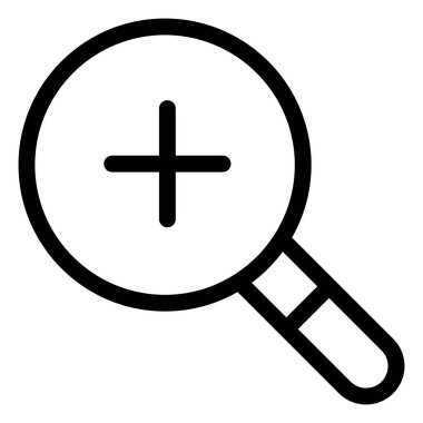 Yakınlaştır. Web simgesi basit illüstrasyon