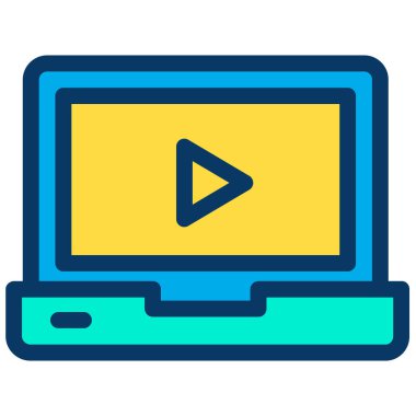 dizüstü bilgisayar simgesi, vektör illüstrasyonu