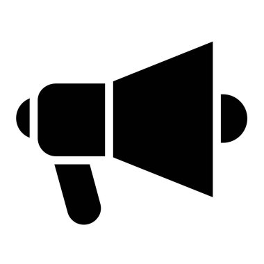 megafon işareti düz vektör simgesi.