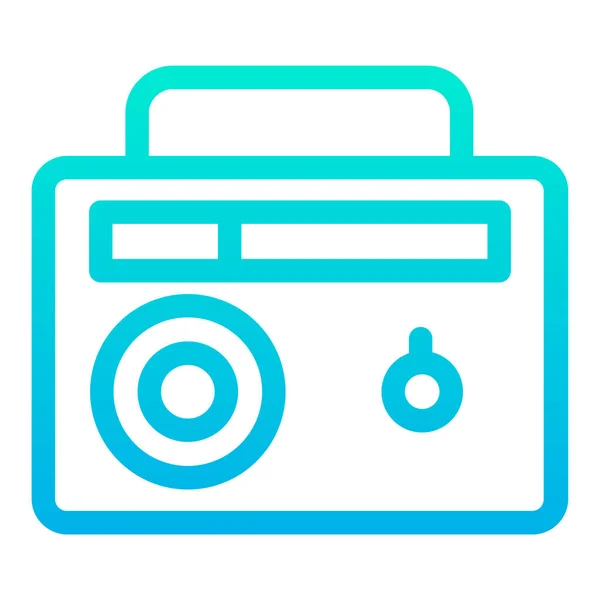 Radio Icono Web Ilustración Simple — Vector de stock