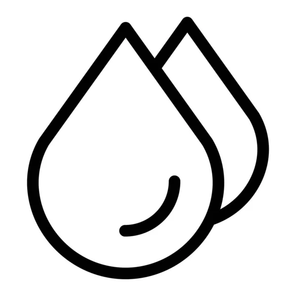 Vetor Ícone Gota Água Delinear Sinal Bomba Sangue Ilustração Símbolo — Vetor de Stock