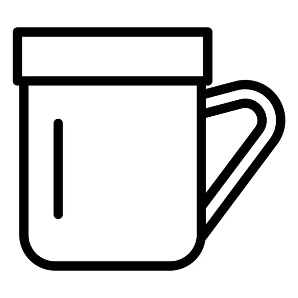 Чайний Кухоль Плоский Значок Векторні Ілюстрації — стоковий вектор
