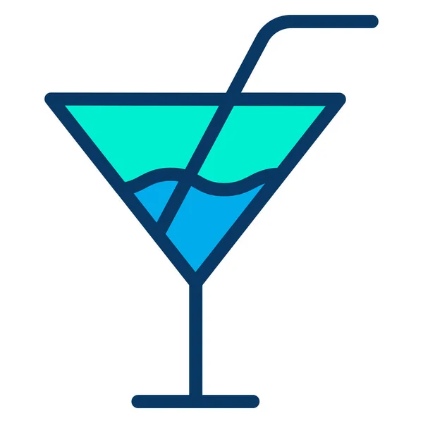 Cocktail Web Icon Vector Illustration — Stock Vector