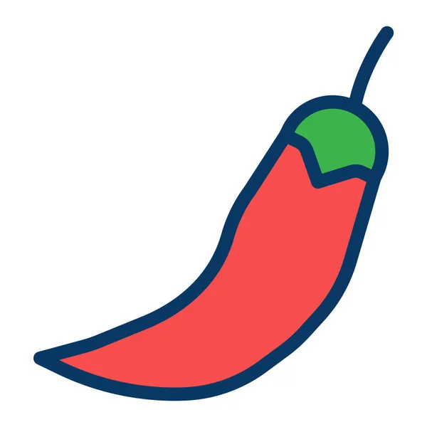 Chili Pepper Jednoduchá Ilustrace — Stockový vektor