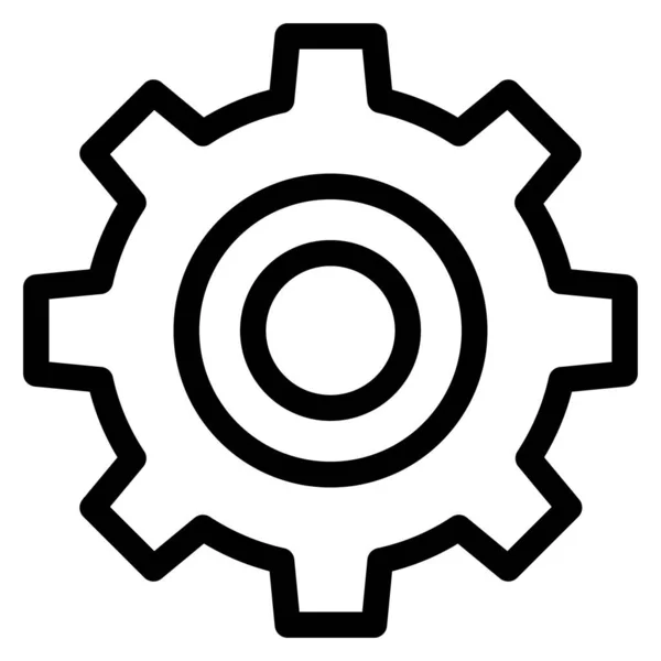 Cogwheel Ikon Web Ilustrasi Sederhana - Stok Vektor